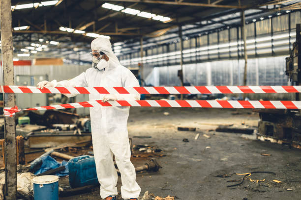 Professional Sewage Cleanup technician working in Brecksville, OH